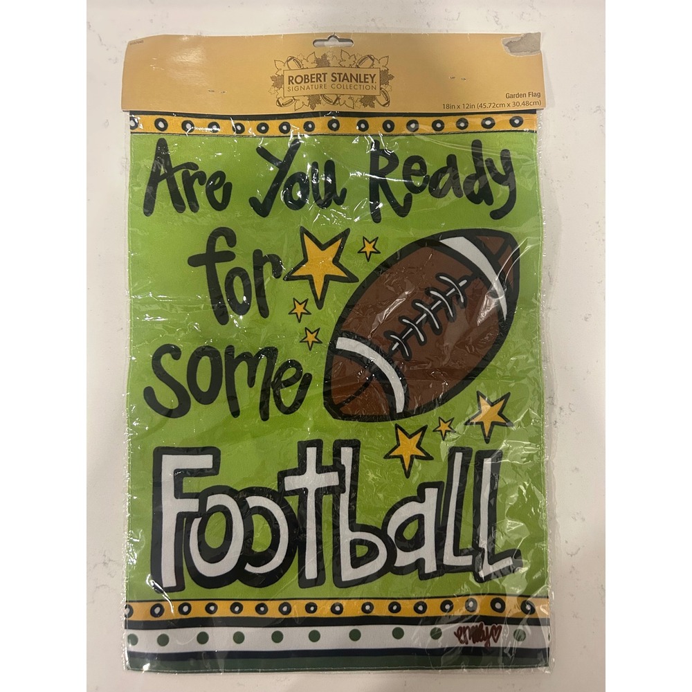 Robert Stanley Signature Collection Garden Flag Are‎ You Ready for Football